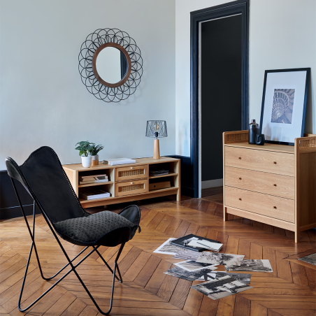 Meuble TV 2 Tiroirs Arty Beige - Atmosphera