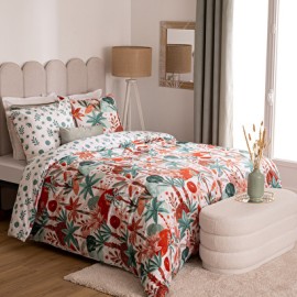 Parure De Lit Dzungla 240x220 Vert Céladon - Atmosphera