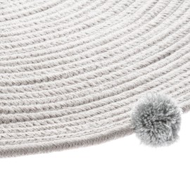Tapis Gros Pompons Gris D90 - Atmosphera 2