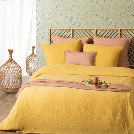 Parure De Lit Flora Ocre 240x220 - Atmosphera 2