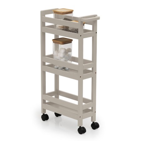 Desserte À Roulettes 3 Niveaux Beige 5Five