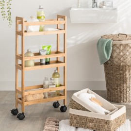 Desserte De Cuisine A Roulettes Bambou Five 2