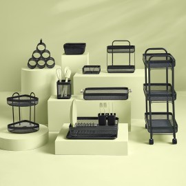 Desserte De Cuisine En Métal Noir Mayaj Five 2