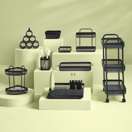 Desserte De Cuisine En Métal Noir Mayaj Five