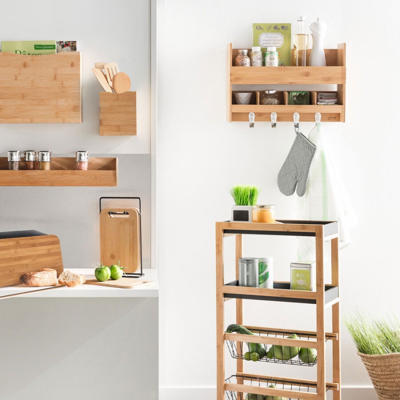 Desserte Plateaux Et Paniers Bambou Five