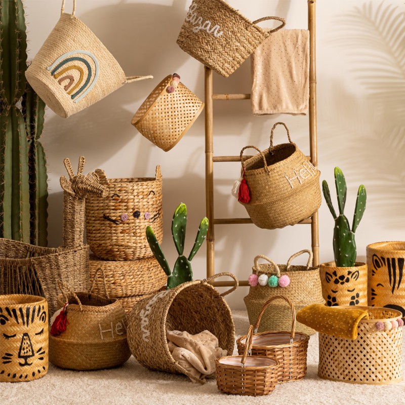 Panier de rangement XL oreilles Naturel Atmosphera