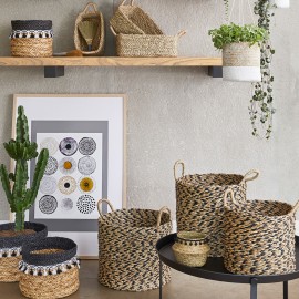 Panier de rangement Seagrass Rose Atmosphera 2