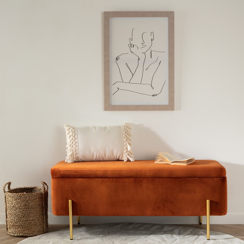 Panier de rangement Seagrass Rose Atmosphera