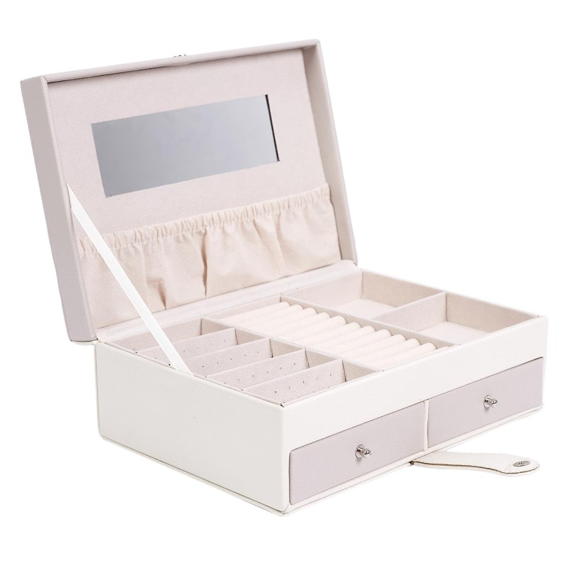 Boîte À Bijoux Lena Blanc Rose - Home Deco Factory
