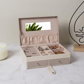 Boîte À Bijoux Lena Blanc Rose - Home Deco Factory 2