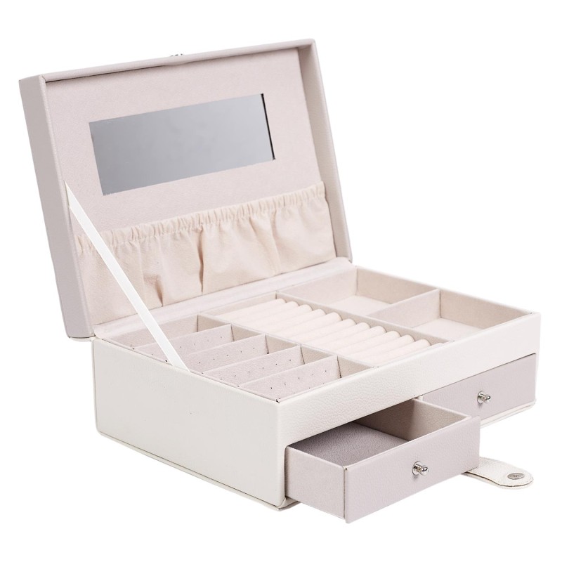 Boîte À Bijoux Lena Blanc Rose - Home Deco Factory