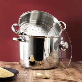 Couscoussier Induction Couvercle En Verre 8L - Home Deco Factory 2