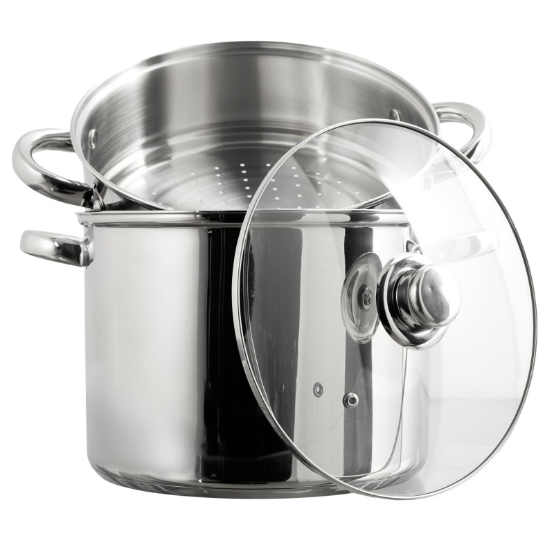 Couscoussier Induction Couvercle En Verre 8L - Home Deco Factory