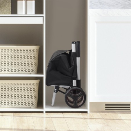 Chariot Shopping Pliable 39L Noir - Home Deco Factory