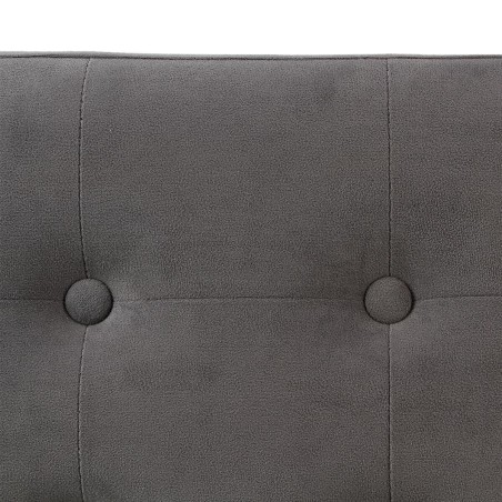 Pouf Pliable En Velours Lysandre Gris - Atmosphera