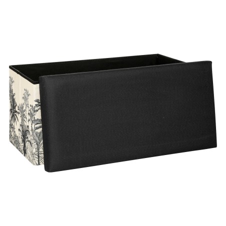 Pouf Pliable Double Benicio Noir Blanc - Atmosphera