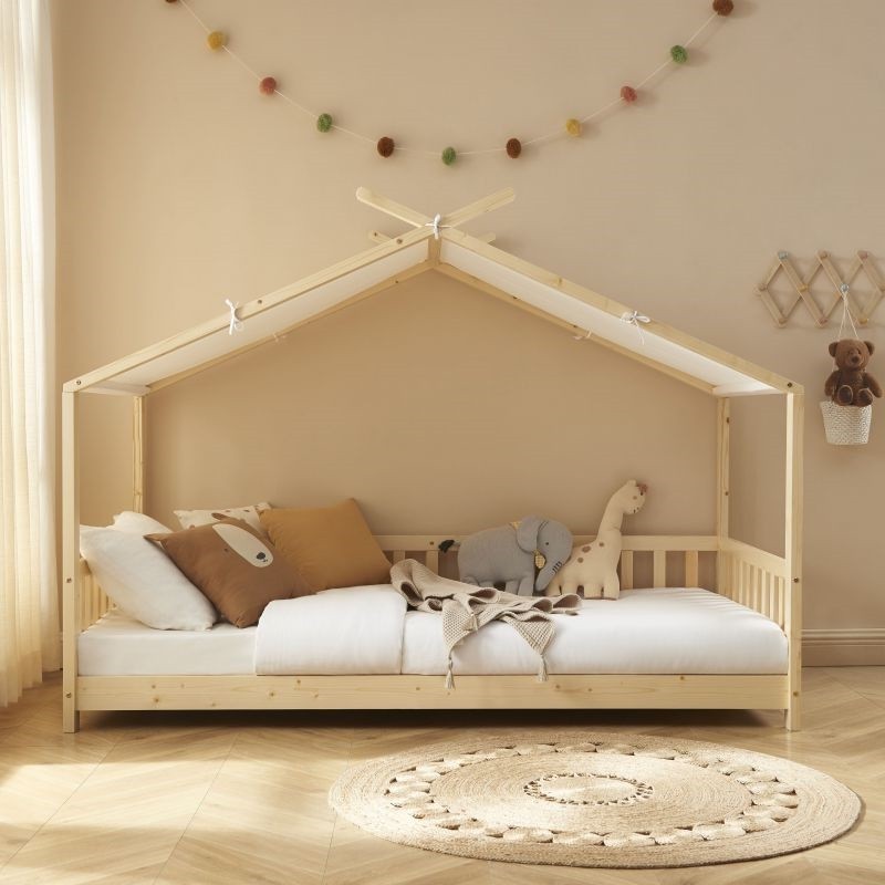 Lit Tente Enfant Avec Barrière Rêves De Forêt 90x190 - Laïba Kids