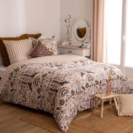 Parure de lit imprimée Indie Beige 240x220 - Atmosphera 2