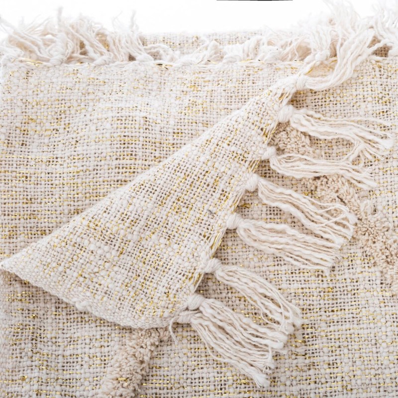 Jeté de lit Slub shine 130x180 tufté Beige - Atmosphera