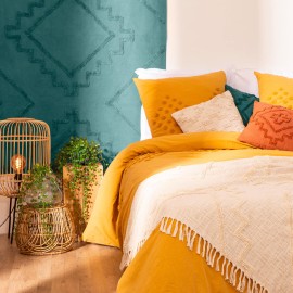 Jeté de lit Slub shine 130x180 tufté Beige - Atmosphera 2