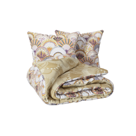 Parure de lit imprimée Aikupito Lilas 240x220 - Atmosphera