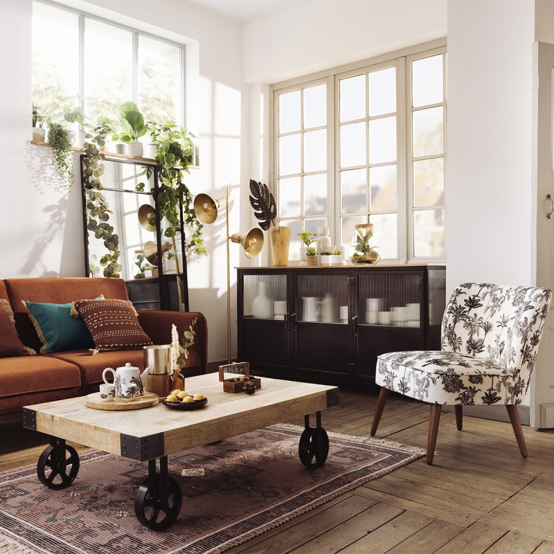 Fauteuil Chen Chiara Noir Blanc - Atmosphera