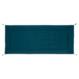 Edredon En Velours Ozie Bleu Canard 80x180 - Atmosphera 2