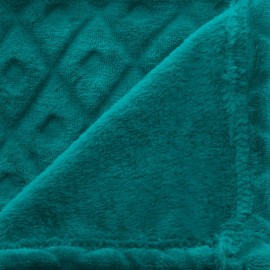 Plaid 3D losanges 180x230 Bleu Canard - Atmosphera 2