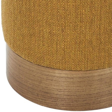 Pouf en tissu Alban Moutarde - Home Deco Factory