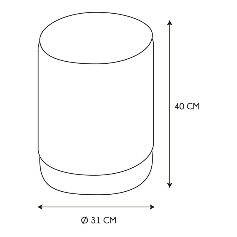 Pouf en tissu Alban Moutarde - Home Deco Factory