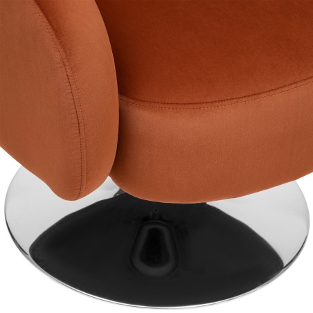 Fauteuil Pivotant En Velours Edith Ambre Atmosphera