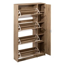 Meuble Range Chaussure Miroir Naturel Five 2