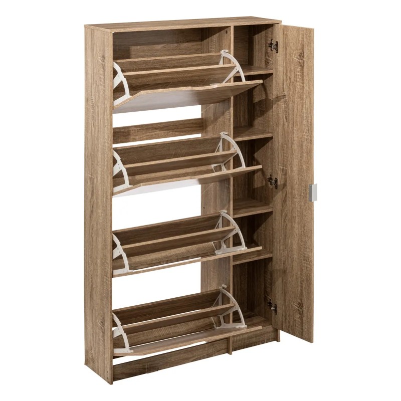 Meuble Range Chaussure Miroir Naturel Five