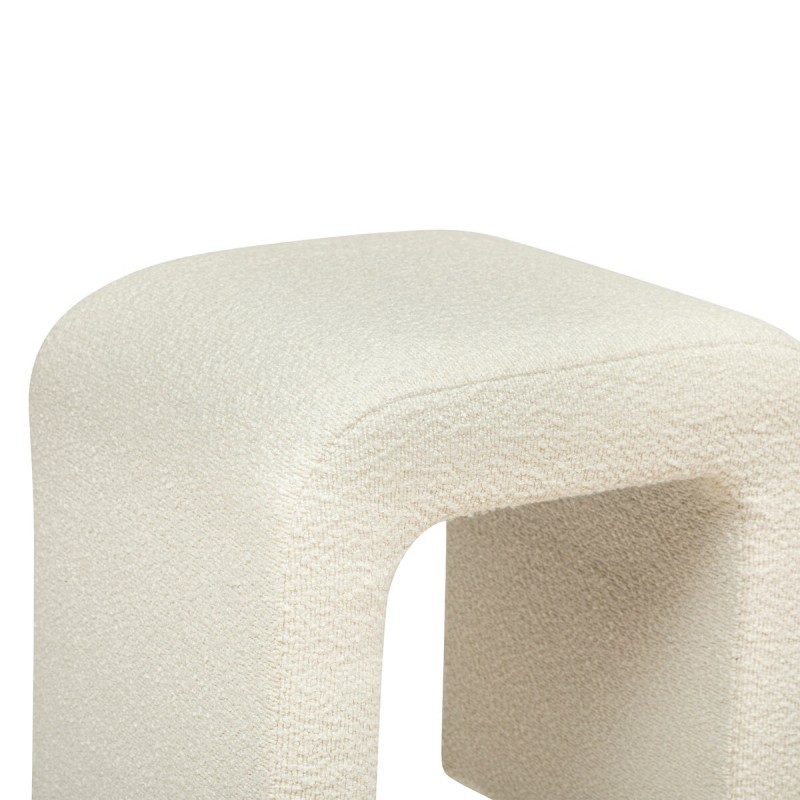 Pouf bouclette Sevi Blanc Atmosphera