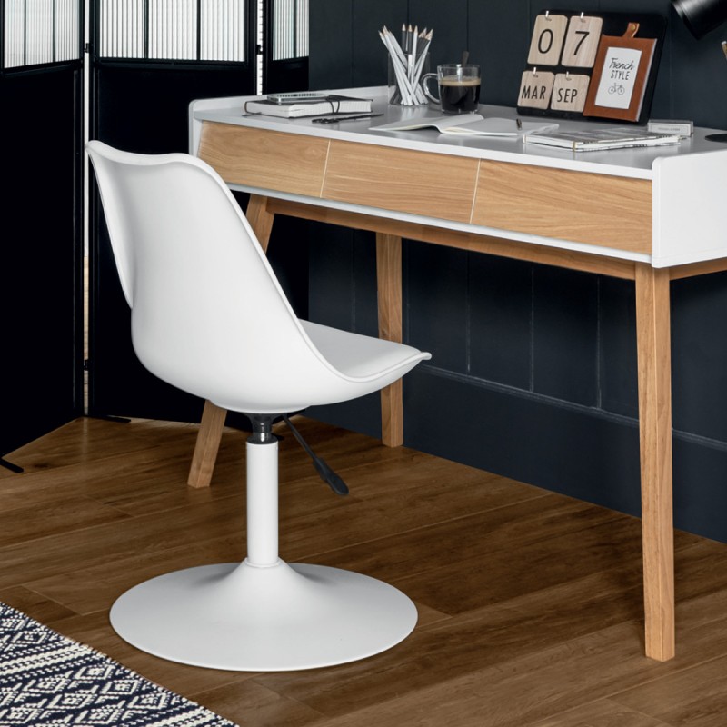 Chaise De Bureau Ajustable Aiko Blanc Atmosphera