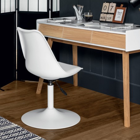 Chaise De Bureau Ajustable Aiko Blanc Atmosphera