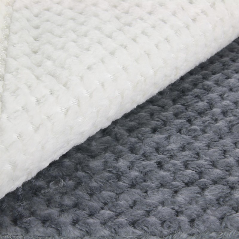 Plaid nid abeille XXL 150x200 Gris - Home Deco Factory