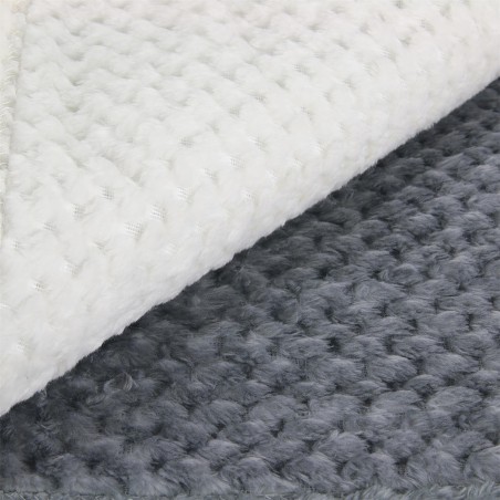 Plaid nid abeille XXL 150x200 Gris - Home Deco Factory