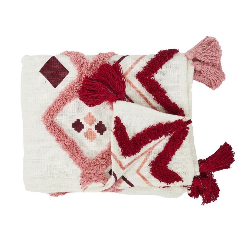 Jeté de canapé ethnique Rose 130x150 - Home Deco Factory