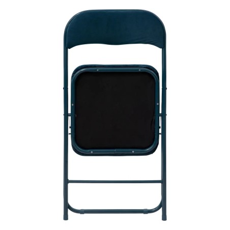 Chaise Pliante Velours Bleu Canard Five