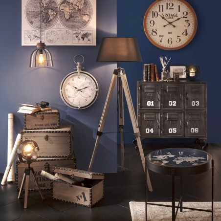 Lampadaire trepied Runo Noir - Atmosphera