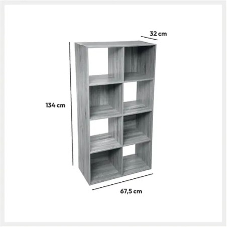 Étagère 8 Cases Mix n Modul Gris - Five
