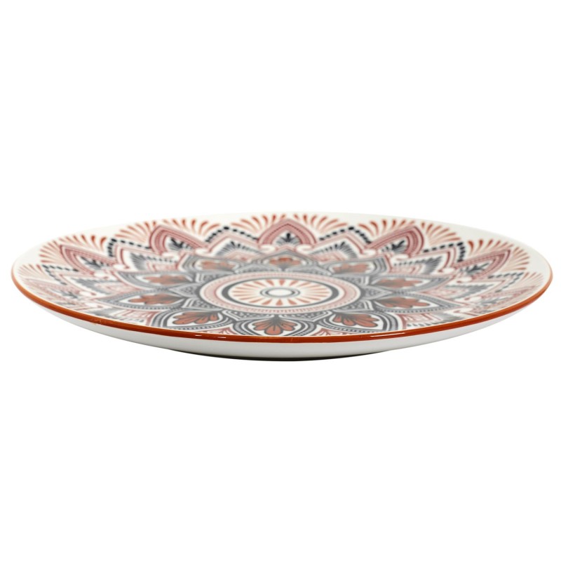 Service De Table 18 pcs Mandala En Porcelaine Orange - Home Deco Factory