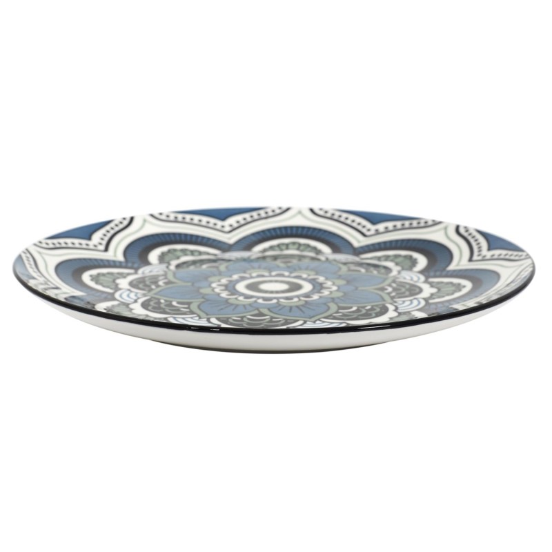 Service De Table 18 pcs En Porcelaine Mandala Bleu - Home Deco Factory
