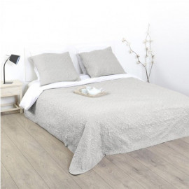 Dessus de lit arabesque et 2 taies d\'oreiller Ivoire Atmosphera 2