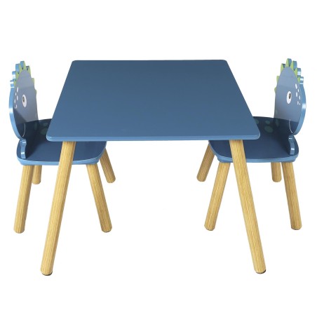 Table et 2 chaises Dino Bleu -  Home Deco Kids