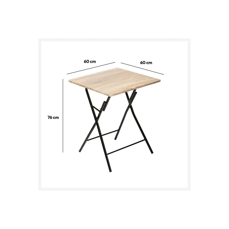 Table pliante 2 places 60x60 Beige Five