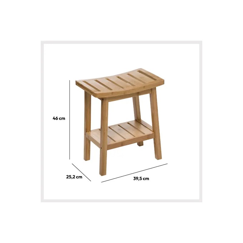 Tabouret rangement bambou Naturel Five