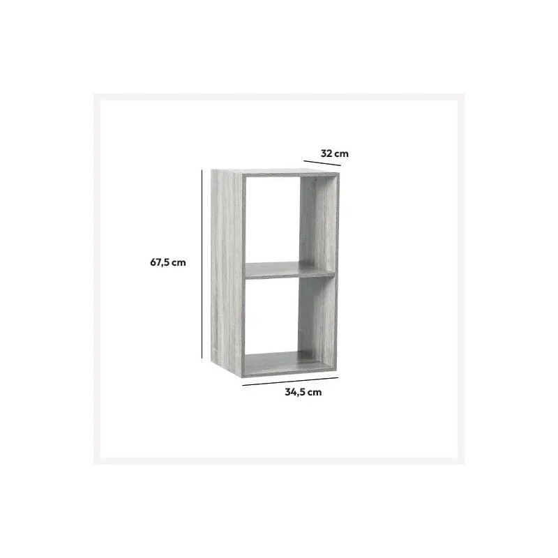 Étagère 2 cases Mix N Modul Gris Five