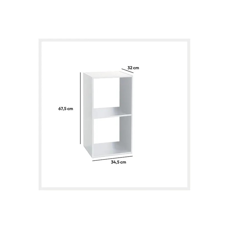 Étagère 2 cases Mix N Modul Blanc Five